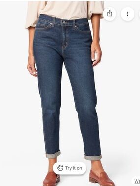 Levi's Signature Mid-Rise Boyfriend Jeans - Indigo Blue